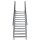 Scarlo 1000 mit 12 Stufen beidseitiges Geländer Standard mit Bodenstütze