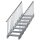 Scarlo 1000 mit 7 Stufen beidseitiges Geländer Premium mit Bodenstütze mit Podest