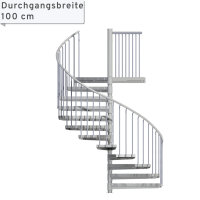 Escalier extérieur en colimaçon Scarvo M Largeur confortable / escaliers de secours