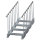 Scarlo 1000 mit 4 Stufen beidseitiges Geländer Premium