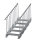 Scarlo 1000 mit 5 Stufen beidseitiges Geländer Standard